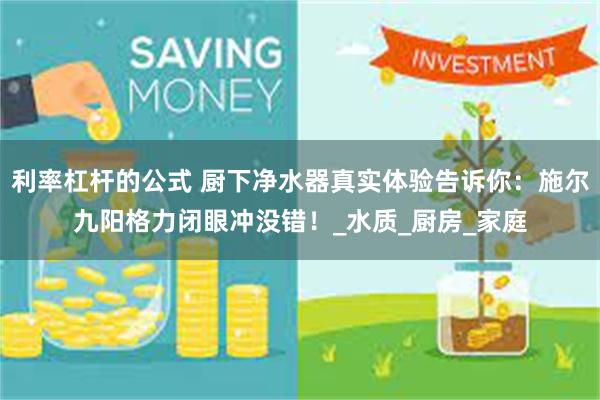 利率杠杆的公式 厨下净水器真实体验告诉你：施尔九阳格力闭眼冲没错！_水质_厨房_家庭