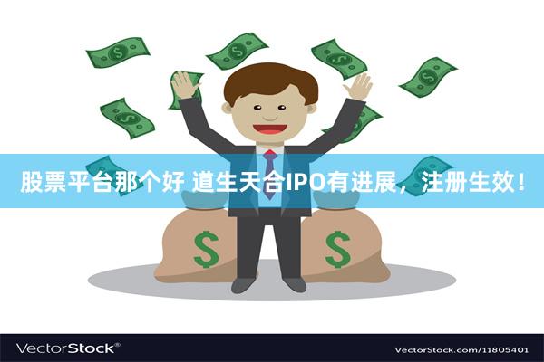 股票平台那个好 道生天合IPO有进展，注册生效！